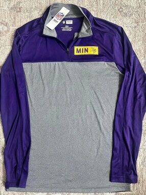 Team Men's MIN Jersey Purple Gray Size Medium NWT